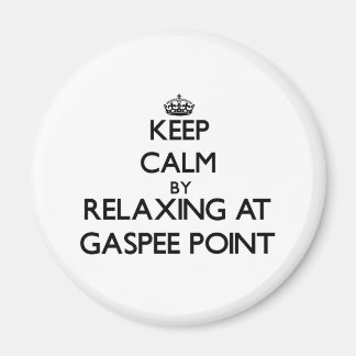 Aimant Restez calme en vous reposant à Gaspee Point Rhode