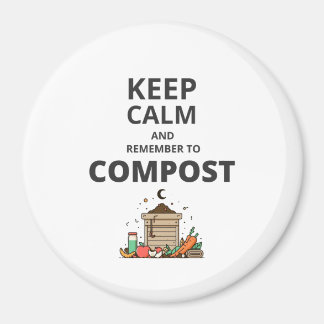 Aimant Restez calme et pensez à composer