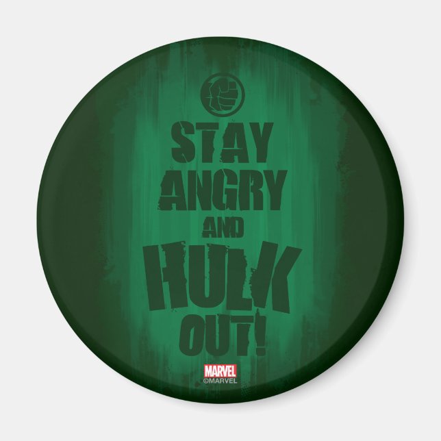 Aimant Restez En Colère Et Devenez Hulk (Devant)
