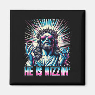 Aimant Résurrection Drôle Rizz de Pâques Il Est Rizzin Jé