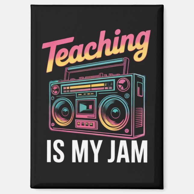 Aimant Retour à l'école Enseignement rétro est My Jam 80s (Recto)