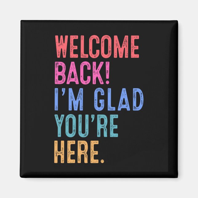 Aimant Retour à l'école Professeur Bienvenue Retour Je su (Devant)
