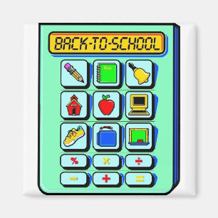 Aimant Retourner À L'École Calculatrice