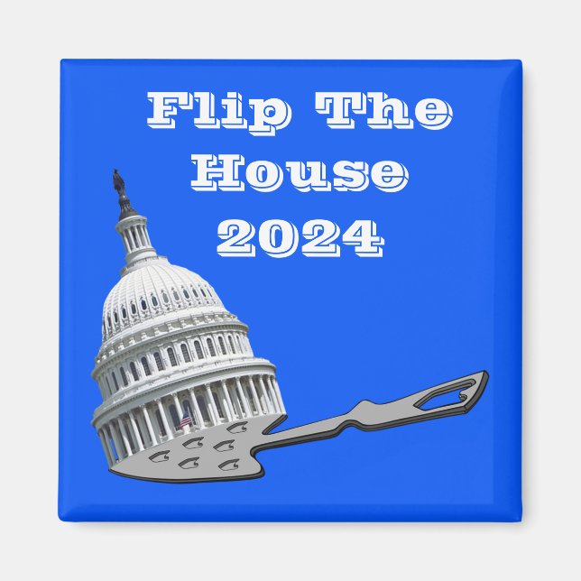 Aimant Retourner Le Vote De La Chambre Bleu 2024 (Devant)
