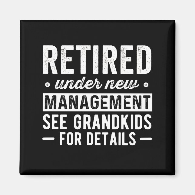 Aimant Retraité sous la nouvelle direction voir Grandkids (Devant)