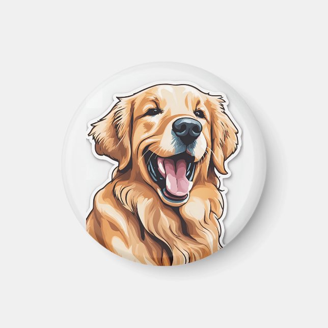 Aimant Retriever doré  (Devant)