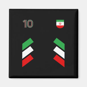 Aimant Retro10 Iran Footbyll Iran Football Iran Drapeau