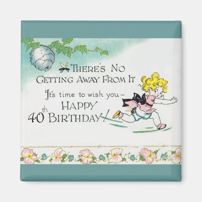 Aimant Retro 40e anniversaire (Devant)