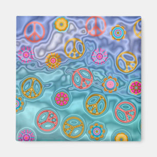 Aimant Retro 60s paisible Vagues d'océan Cadeaux