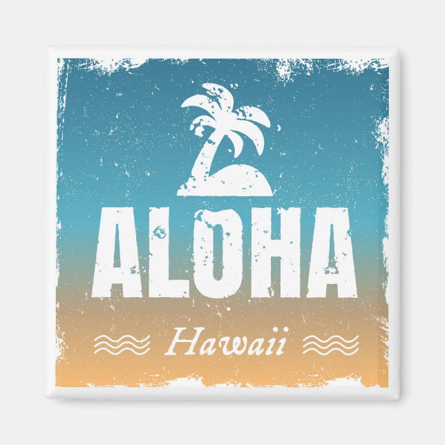 Aimant Retro Aloha Hawaii (Devant)