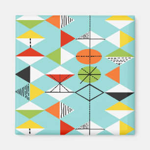 Aimant Retro Arlequin Motif