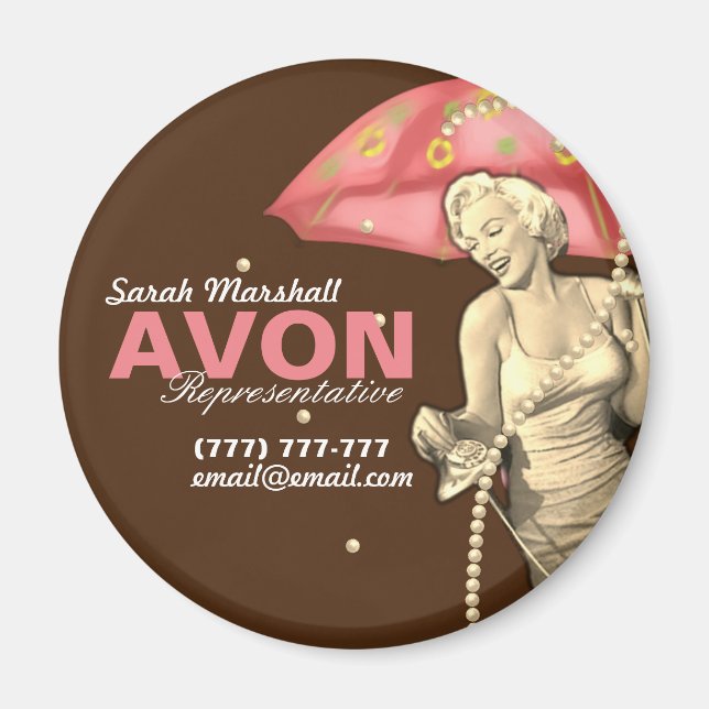 Aimant Retro Avon Représentant (Devant)