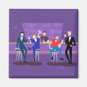 Aimant Rétro barre aimantée de bar gay