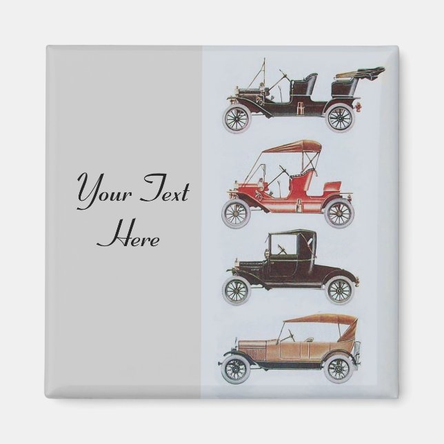 Aimant RETRO CARS 2- réparation automobile (Devant)