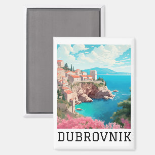 Aimant Retro Classique Dubrovnik Croatie