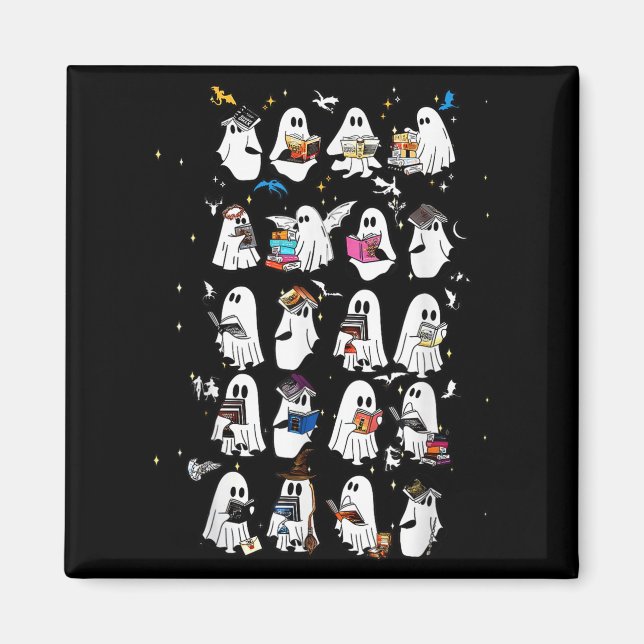Aimant Retro Ghost Book Imaginaire Series Halloween Book  (Devant)