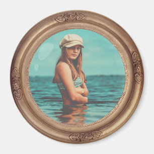 Aimant Retro Golden élégant Portrait