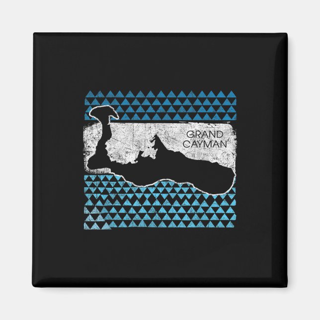 Aimant Retro Grand Cayman Îles Beach Croisière S (Devant)