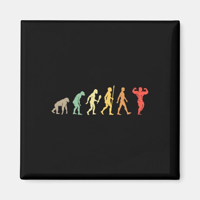 Aimant Retro Gym Motivation Gift Idea Funny Bodybuilding  (Devant)