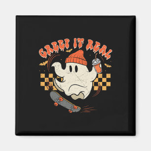 Aimant Retro Halloween Creep It Real Ghost Boy Fall Seaso