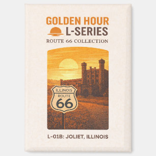 Aimant Rétro Joliet Illinois Route 66 Monument Historique