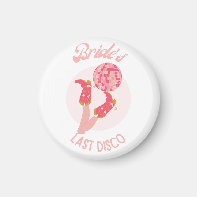 Aimant Retro les années 70 Bride's Dernier Disco Bachelor (Devant)
