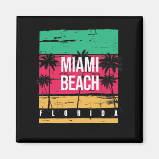Aimant Retro Miami Florida Beach Souvenir