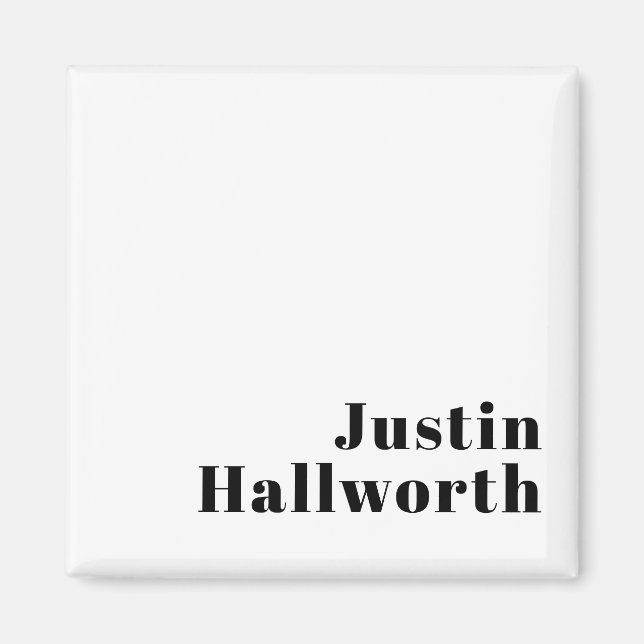 Aimant Rétro Moderne Nom minimum ou Modèle d'entreprise (Devant)