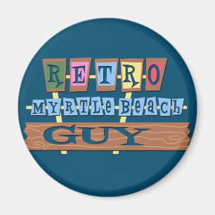 Aimant Rétro Myrtle Beach Guy