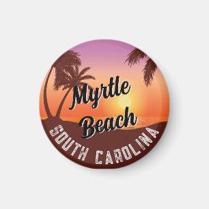 Aimant Retro Myrtle Beach Vibes : Souvenir Vintage des an