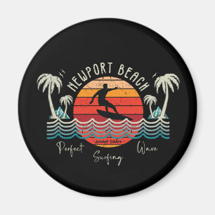 Aimant Retro Newport Beach Surf