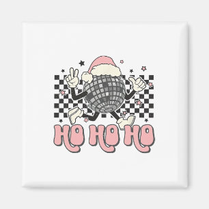 Aimant Retro Noël Santa Disco Ll Ho Ho Ho Très Joyeux