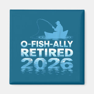 Aimant Retro O-poisson-ally Retraité 2026 Pêcheur Pêche R