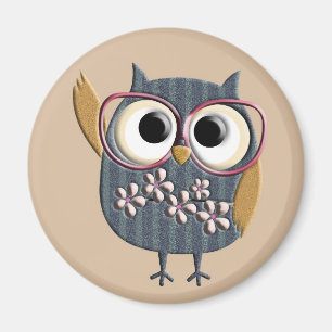 Aimant Retro Owl