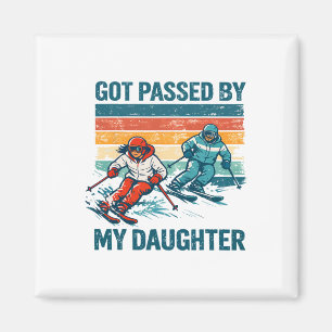 Aimant Rétro Piégé Par Ma Fille Drôle De Ski Amour De Ski