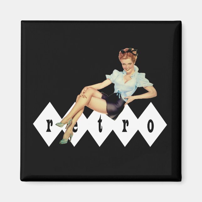 Aimant Retro Pin Up (Devant)