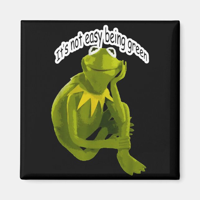 Aimant Retro Quote Its Not Easy Being Green Funny Frog An (Devant)