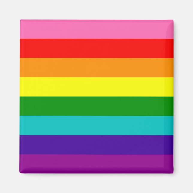 Aimant Retro Rainbow 8 Pride (Devant)