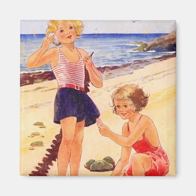 Aimant Rétro Réfrigérateur de bord de mer (Devant)