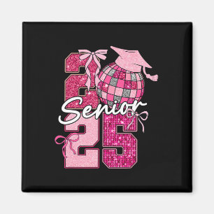 Aimant Retro Senior 2025 Coquette Bow Graduation Cl De 20
