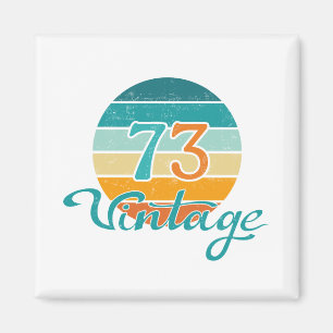 Aimant Retro Sunset 73 Vintage en détresse