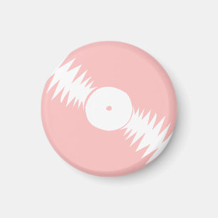 Aimant Rétro super Girly rose de l'album de disque vinyl