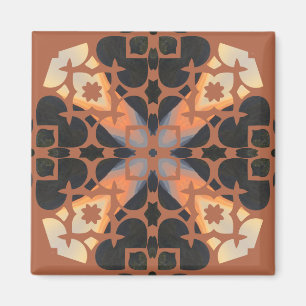 Aimant Retro Tan Motif