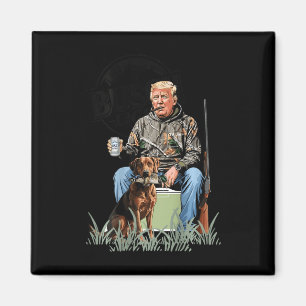 Aimant Retro Trump Chasse Au Cerf Drôle Boire De La Bière