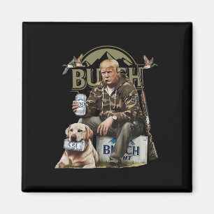 Aimant Retro Trump Chasse Deer Drôle Bière Boire