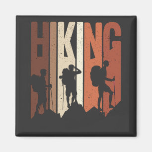 Aimant Rétro Vintage Randonnée Chemise Randonnée à thème 