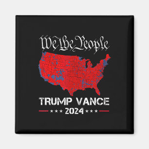 Aimant Retro Vintage Trump Vance 2024 Nous Le Peuple Élec