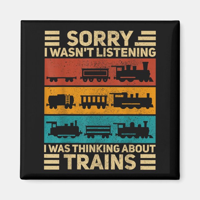 Aimant Retro Wagon Train Lover Model Railroad Conductor F (Devant)