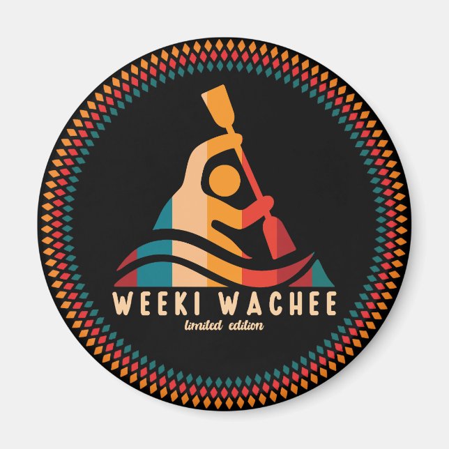 Aimant Retro Weeki Wachee Kayaking (Devant)