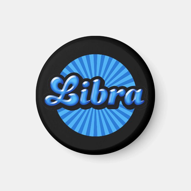 Aimant Rétro Zodiac Libra (Devant)
